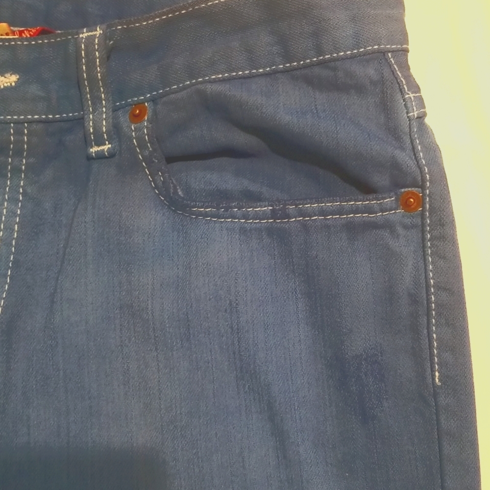 Lucky Brand crop jeans By Gene Montesano Size 6/28. Royal blue Slightly stressed - Picture 5 of 10